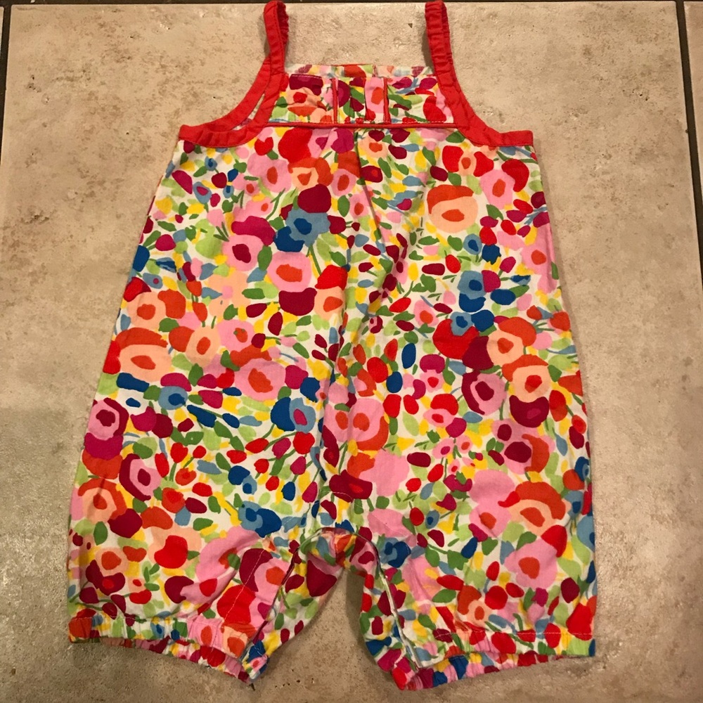 JoJoMaman Bébé baby girl floral romper size 3-6m